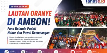 Lautan Oranye di Ambon, Fans Belanda Padati Nobar dan Pawai Kemenangan