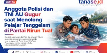 Anggota Polisi dan TNI AU Gugur saat Menolong Pelajar Tenggelam di Pantai Nirun Tual