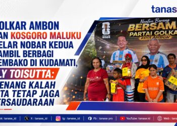 Golkar Ambon dan Kosgoro Maluku Gelar Nobar Kedua Sambil Berbagi Sembako di Kudamati, Ely Toisutta: Menang Kalah Kita Tetap Jaga Persaudaraan